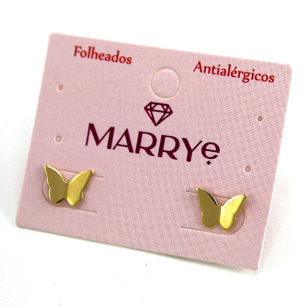 Brinco Folheado Borboleta P