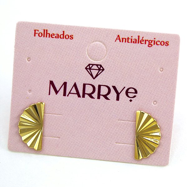 Brinco Folheado Leque Diamantado P