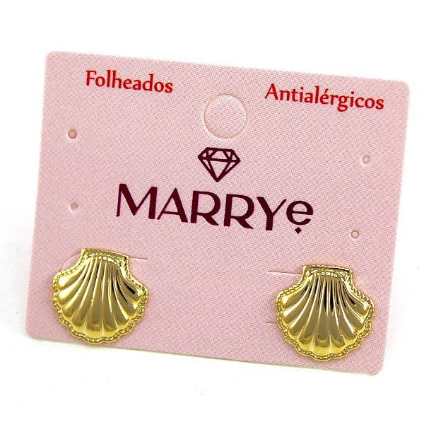 Brinco Folheado Concha P