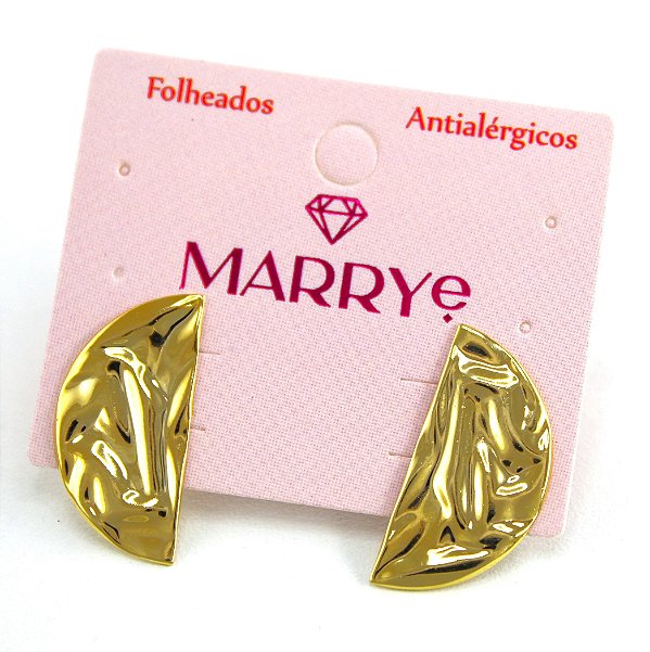 Brinco Folheado Meia Lua M