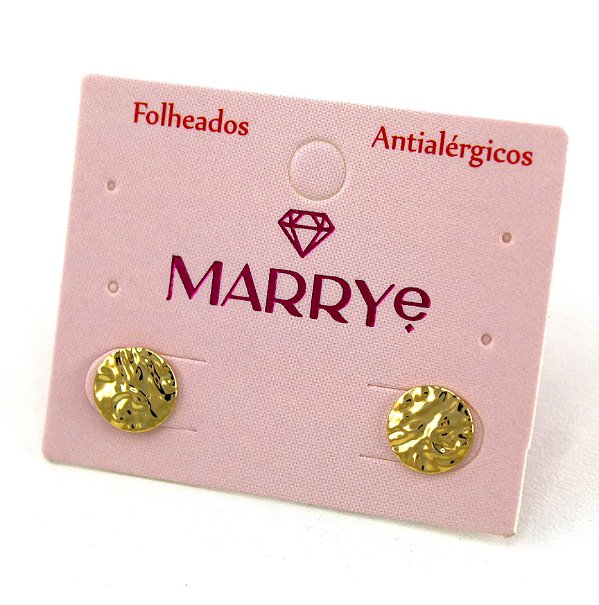 Brinco Folheado Martelado Mini