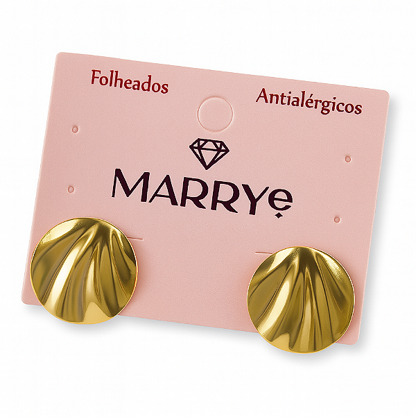 Brinco Folheado Onda M