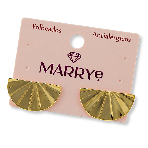 Brinco Folheado Leque M