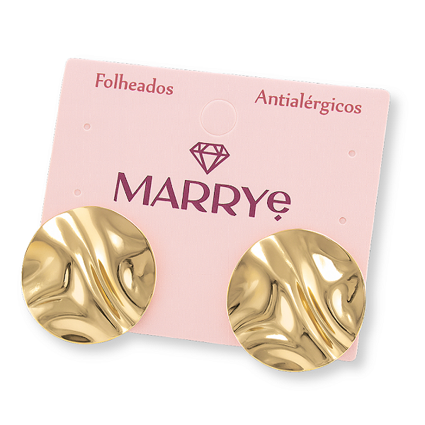 Brinco Folheado Redondo Orgânico M