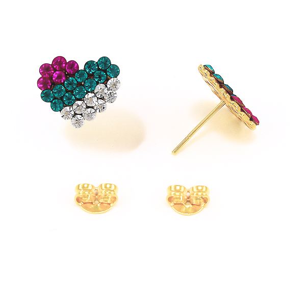 Brinco Cristal Coração P