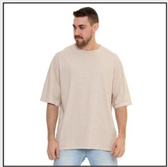 Camiseta 100% Algodão Oversized Estonada Areia