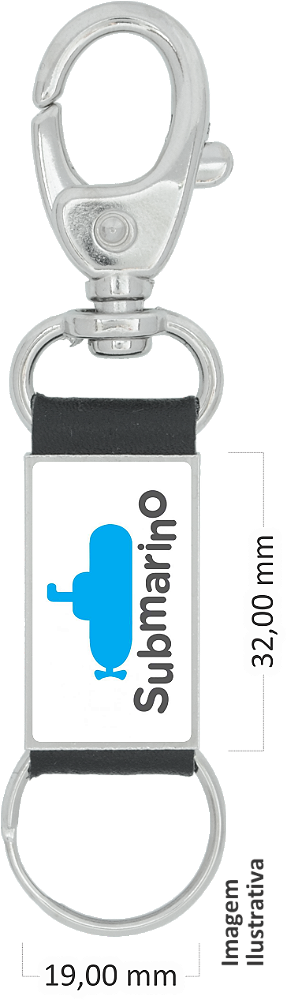 Chaveiro Tubo Personalizado 32x19mm