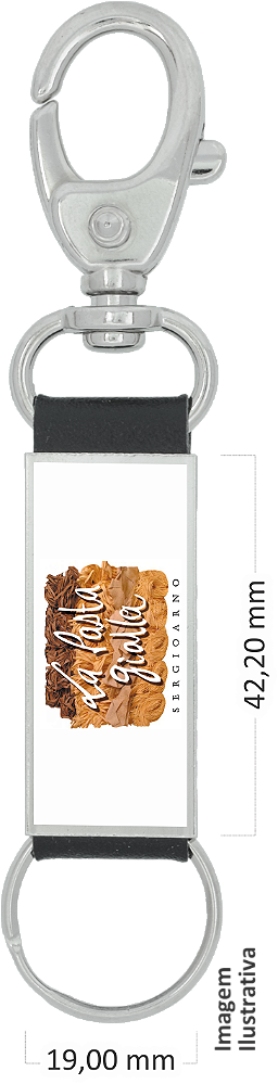 Chaveiro Tubo Personalizado 42x19mm
