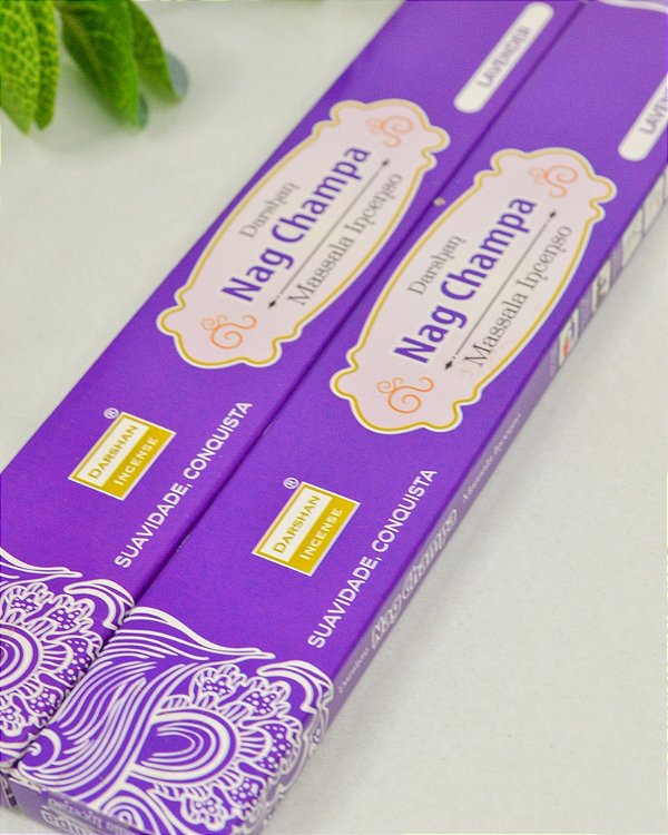 Incenso Darshan Nag Champa Massala - Lavanda - Meditação, Suavidade e Conquista