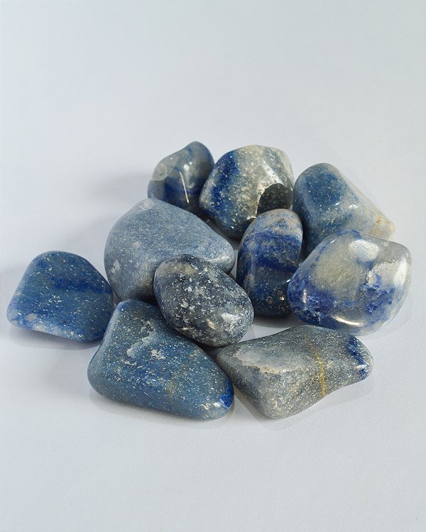 Quartzo Azul Rolado - Paciência, Comunicação, Medos, Sabedoria e Compreensão