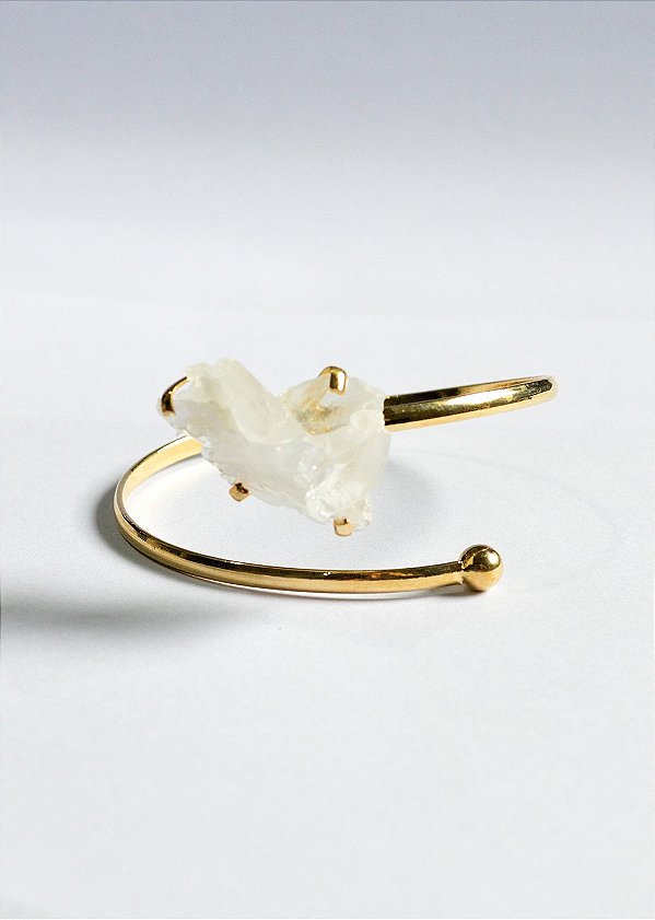 Bracelete Gaia Drusa de Cristal Dourado - Amplificador, Iluminador e Purificador