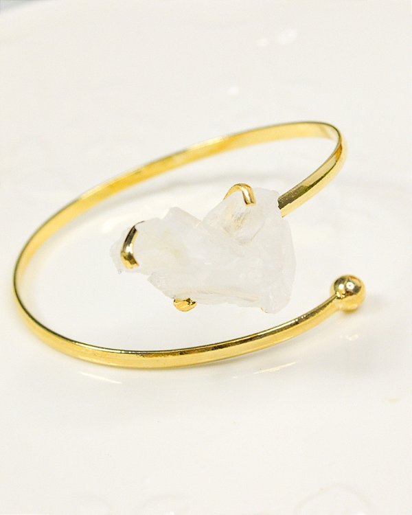 Bracelete Gaia Drusa de Cristal Dourado - Amplificador, Iluminador e Purificador