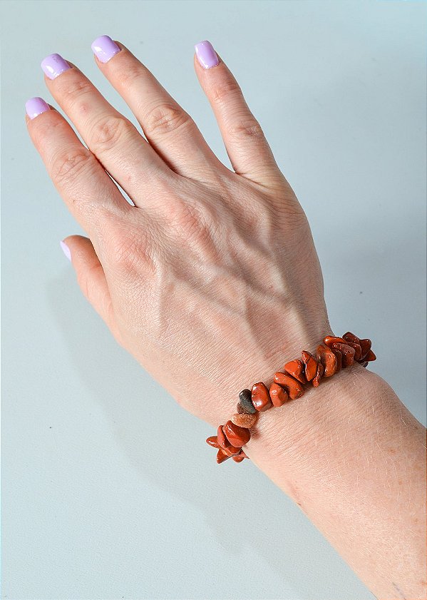 Pulseira de Jaspe Vermelho - Coragem, Atitude, Vitalidade e Saúde