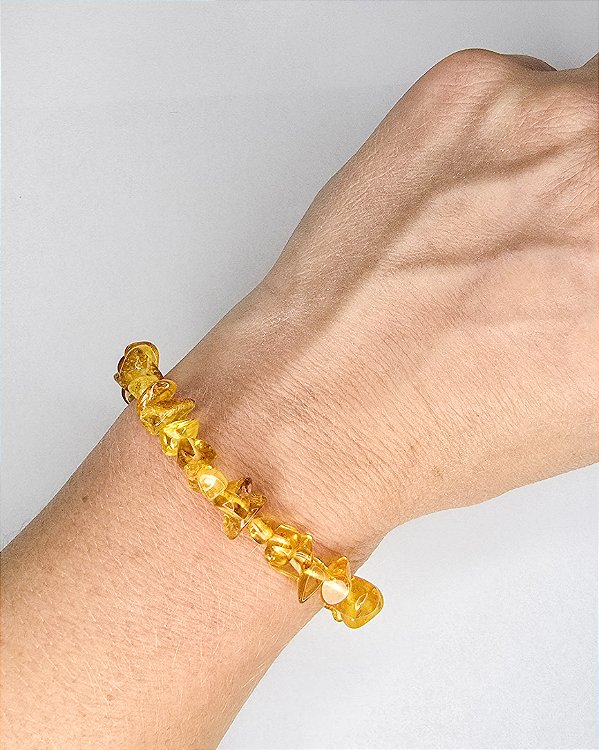Pulseira de Âmbar Natural - Cura, Purificação, Anti-inflamatório e Calmante Natural