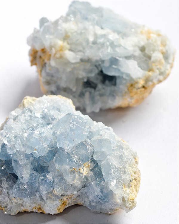 Drusa de Celestita M 100 a 190g - Paz celestial, Realização de Sonhos e Conexão com Anjos da Guarda