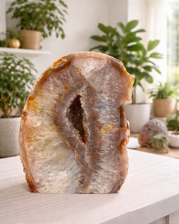 Geodo de Ágata - Peça Única GA3 963g - Pedra da Sorte