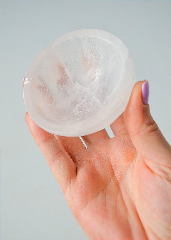 Bowl Mini de Selenita - Limpeza Energética, Paz de Espírito, Cansaço Mental e Dores