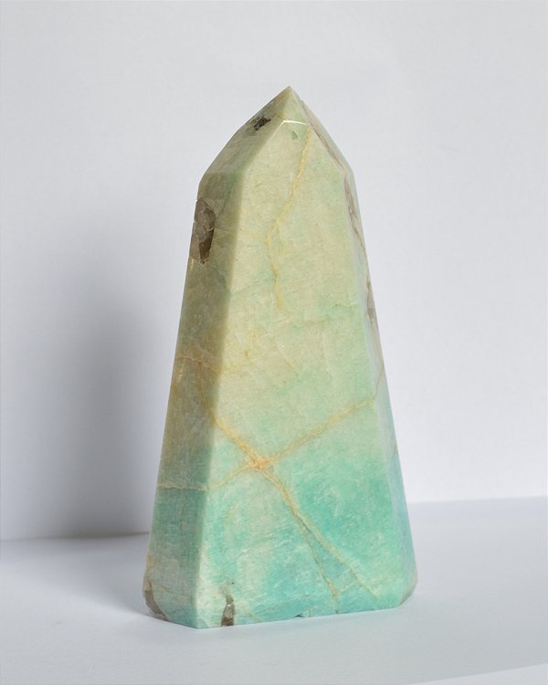 Ponta de Amazonita - Peça única PAMAZON01 492g - Antiestresse, Adaptação e Criatividade