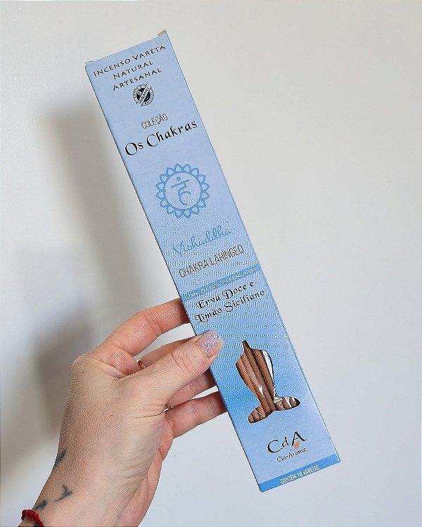 Incenso Natural Cia de Aroma Chakras - Chakra Laríngeo - Erva Doce e Limão Siciliano