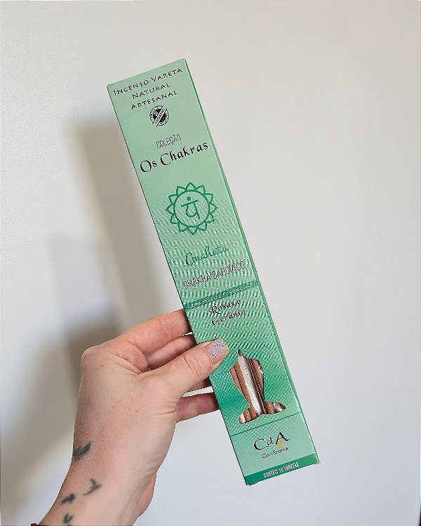 Incenso Natural Cia de Aroma Chakras - Chakra Cardíaco - Rosas e Gerânio