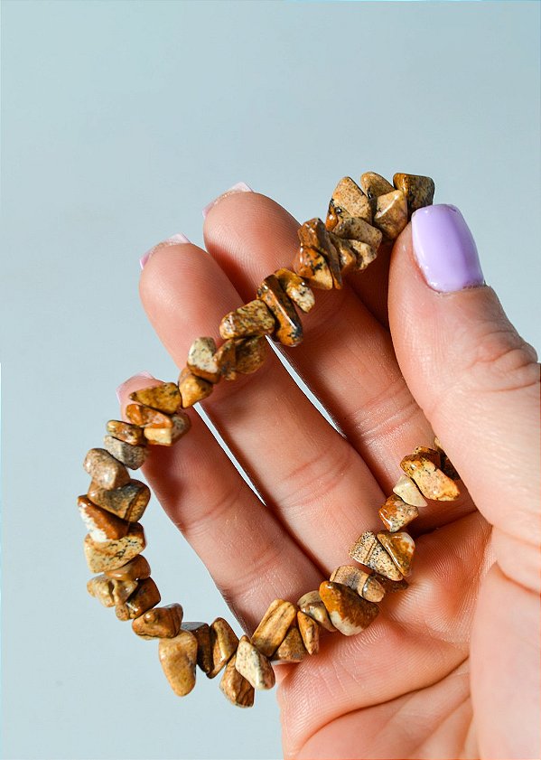 Pulseira de Jaspe Picture - Curas de Vidas Passadas, Coragem e Raciocínio