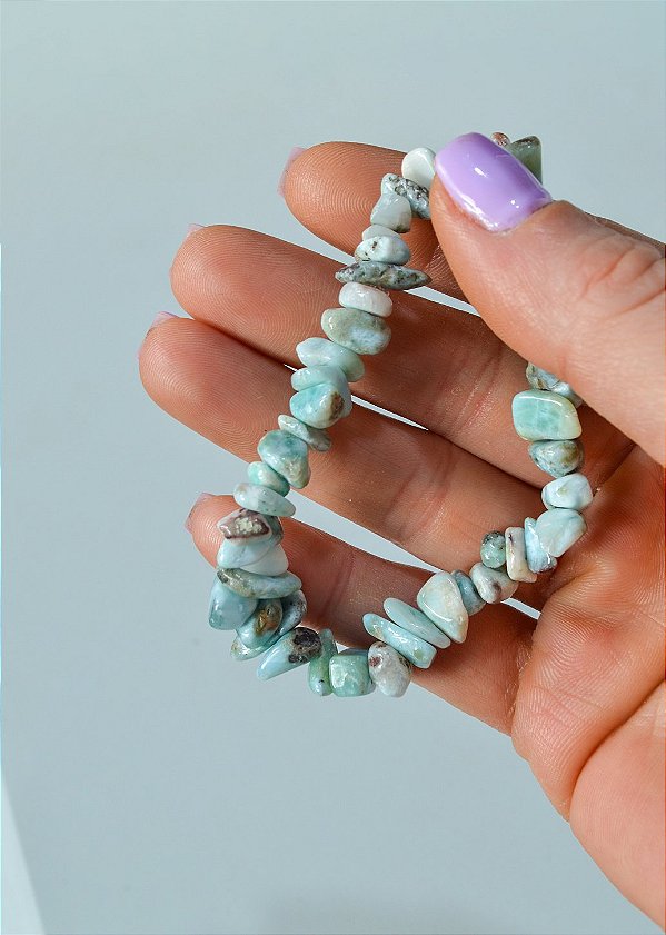Pulseira de Larimar - Medos, Culpas, Deixar Fluir, Pessoas Controladoras