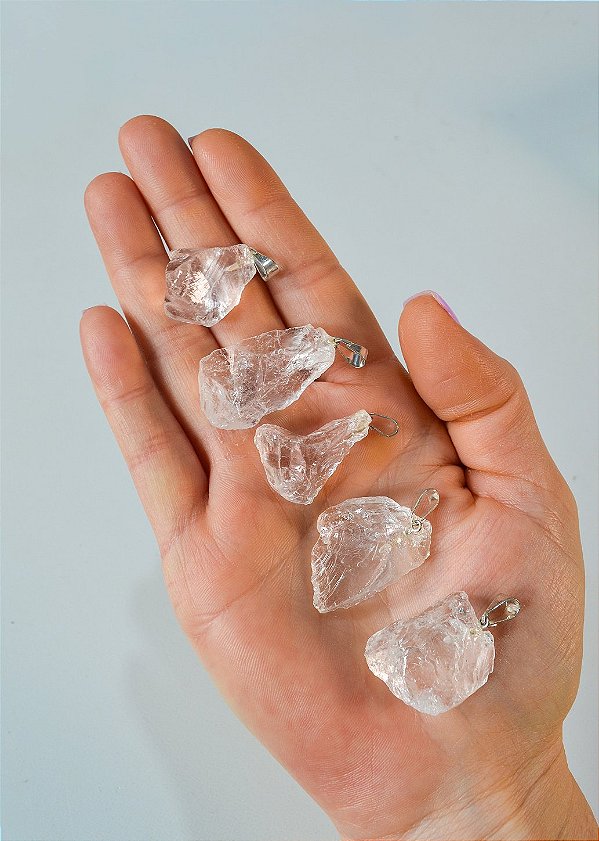 Pingente de Quartzo Cristal Bruto - Intensificador, Iluminação e Energização