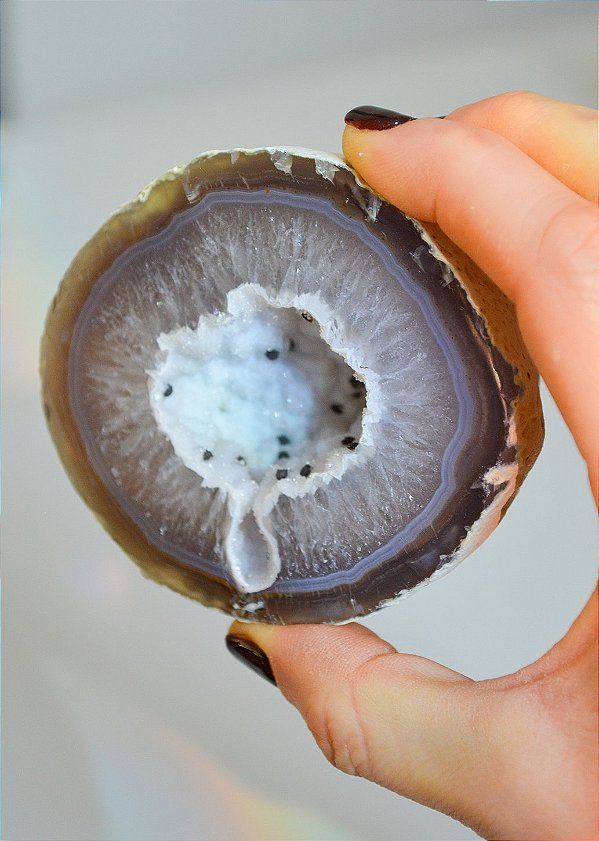 Geodo de Ágata - Peça única GA5 345g - Sorte, Harmonia, Proteção, Amplificação Energética e Estabilidade