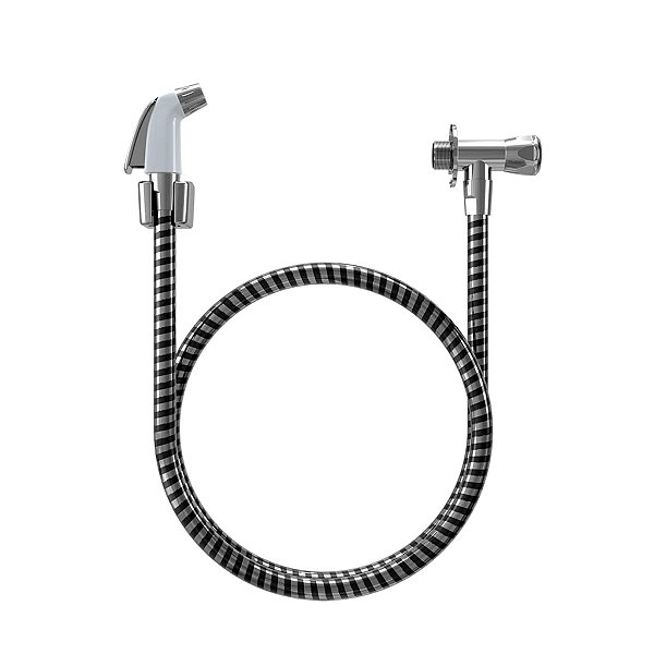 Ducha Higiênica com Registro 1/4 de Volta ABS Cromado Egapop