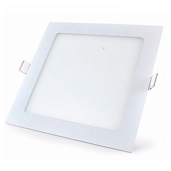 Plafon Painel Led Embutir Quadrado 18W Neutro 4000K Branco