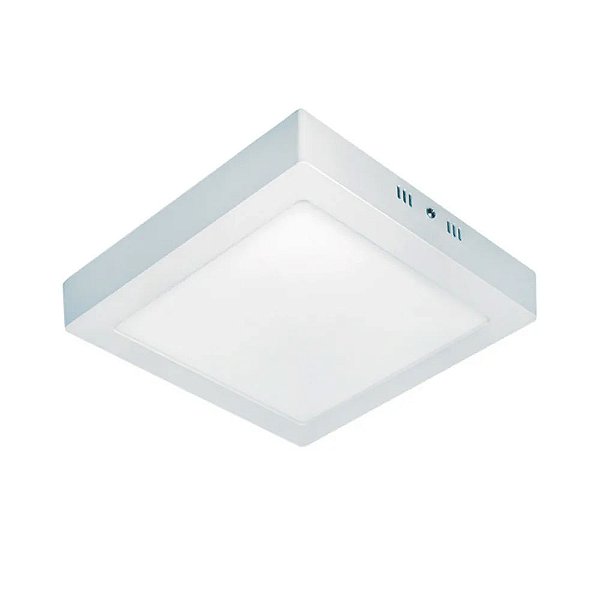 Plafon Painel Led Sobrepor Quadrado 24W Frio 6500K Branco