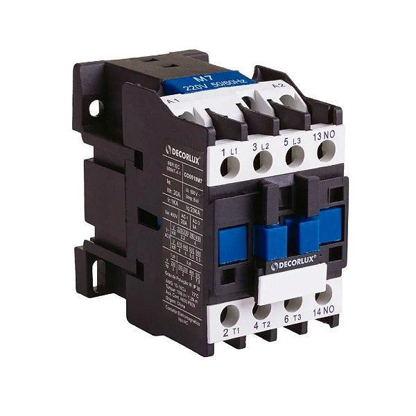 Contator eletromagnético plástico  tipo AC 32A 220V Decorlux