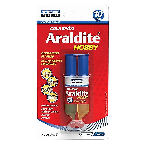 Adesivo Araldite Profissional Hobby 6G Seringa Tekbond