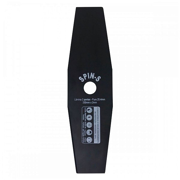Lâmina 2 Pontas  Furo 25mm 1 Pol x 330mm x 2mm Vulcan