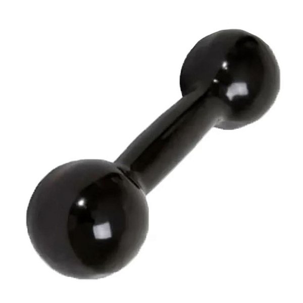 Halter Redondo Emborrachado 1Kg Peso Academia Treino Preto