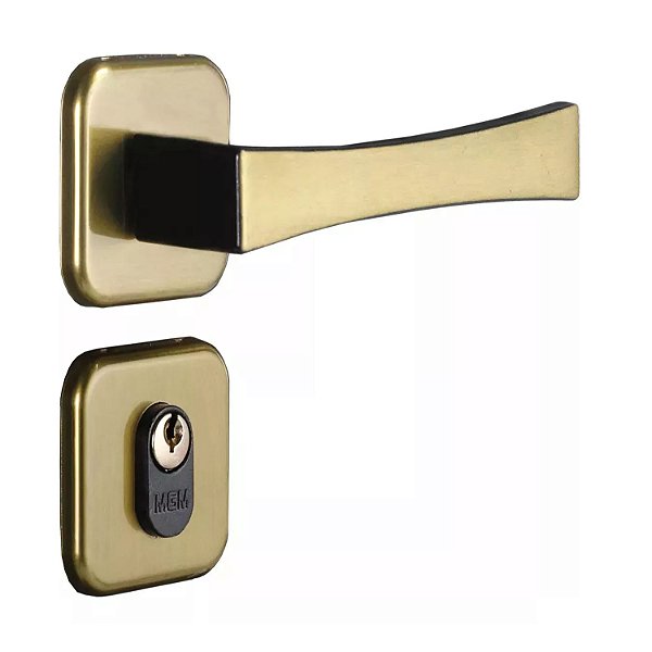 Fechadura Moderna para Banheiro Roseta Bronze Latonado MGM