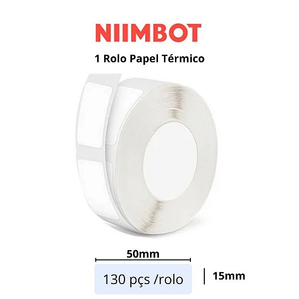 Rolo Etiqueta Niimbot D110 D101 D11 15x50 mm (130pçs)