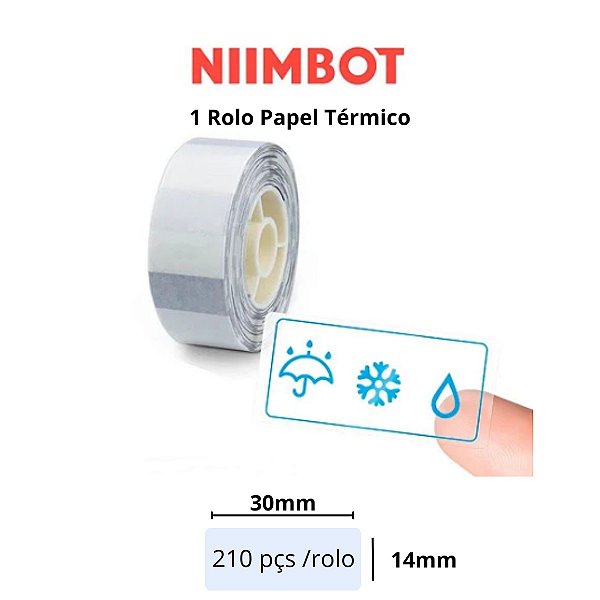 Rolo Etiqueta Transparente 14x30mm Niimbot D110 D101 D11