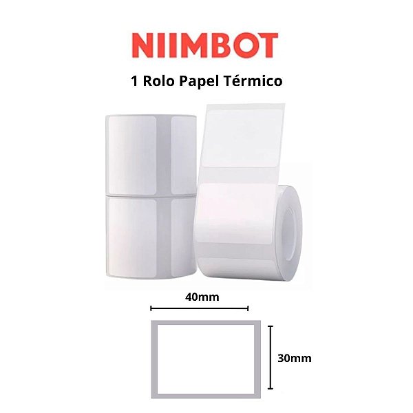 Rolo Etiqueta Niimbot Branca B1 B21 B3S 40x30 (230pçs)