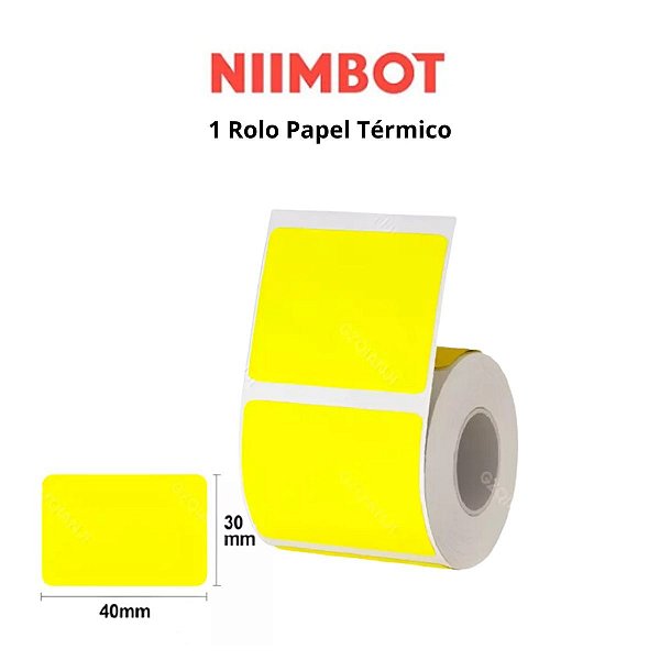 Rolo Etiqueta Niimbot Amarela B1 B21 B3S 40x30 (230pçs)