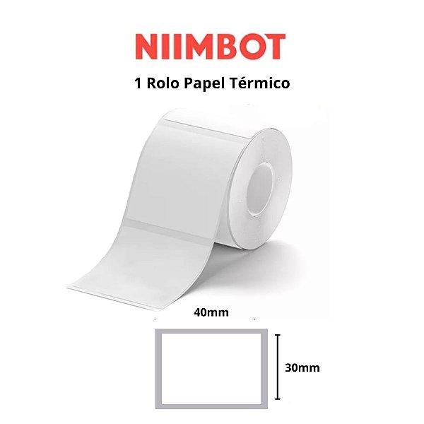 Rolo Etiqueta Niimbot Transparente B1 B21 B3S 40x30 (230pçs)