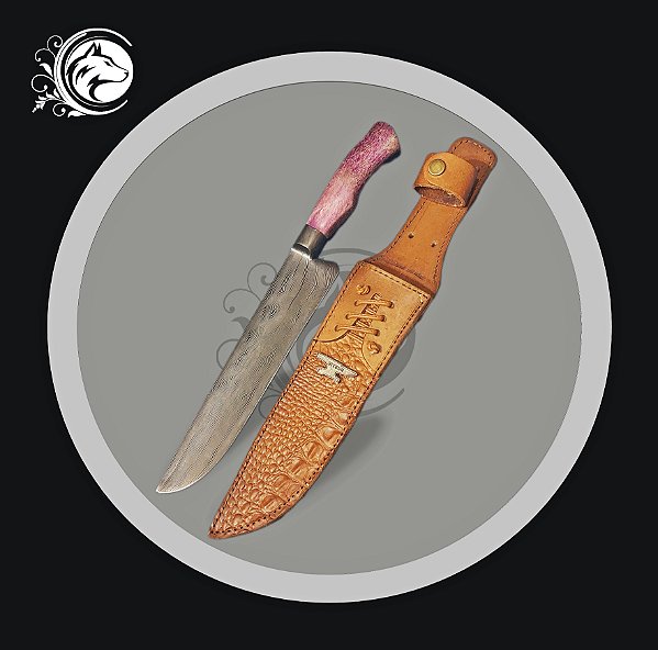 FACA DAMASCO 10" 5MM INTEGRAL RUSTIC