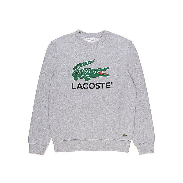 Moletom Lacoste Classic Fit Algodão Mescla