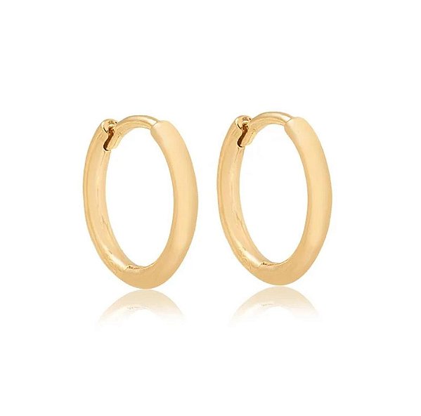 BRINCO CLICK LISO ESTREITO MEDIO FOLHEADO A OURO