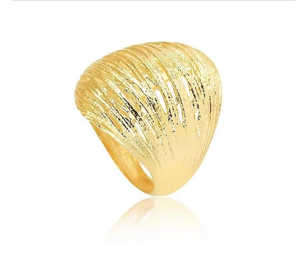 ANEL MODELO ITALIANO TRAMADO FOLHEADO A OURO