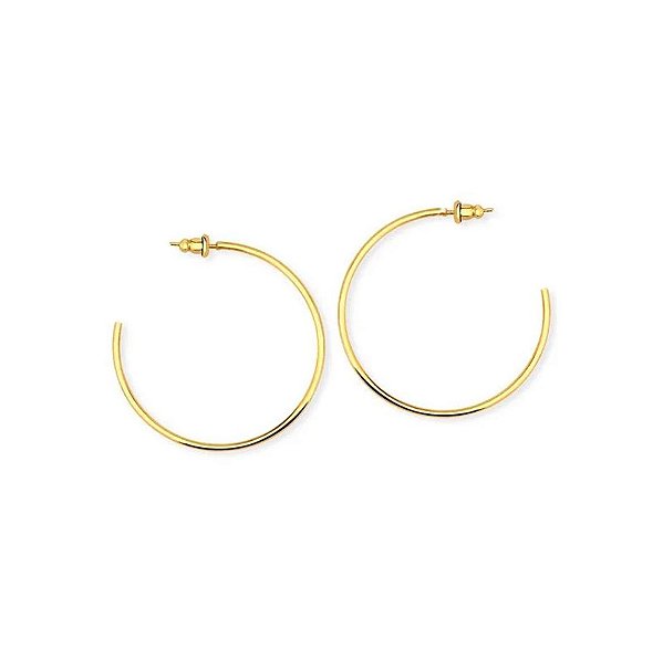 BRINCO ARGOLA ABERTA FOLHEADO A OURO