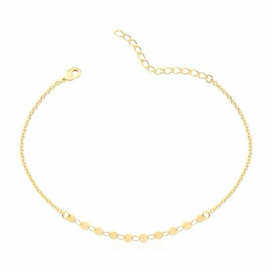 TORNOZELEIRA MEDALHA FOLHEADO A OURO