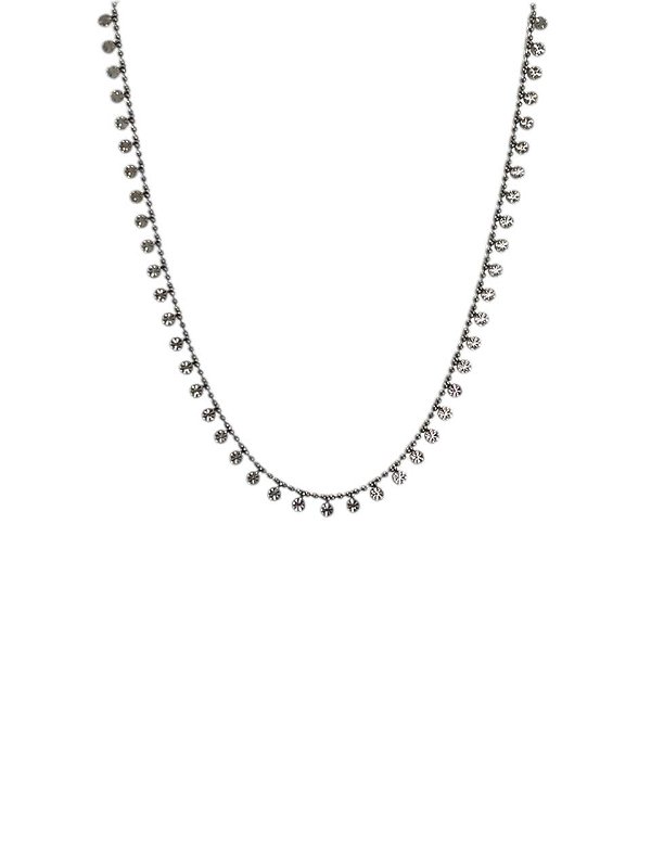 GARGANTILHA CHOKER MINIMALISTA COM DETALHES DELICADOS FOLHEADO A RÔDIO NEGRO