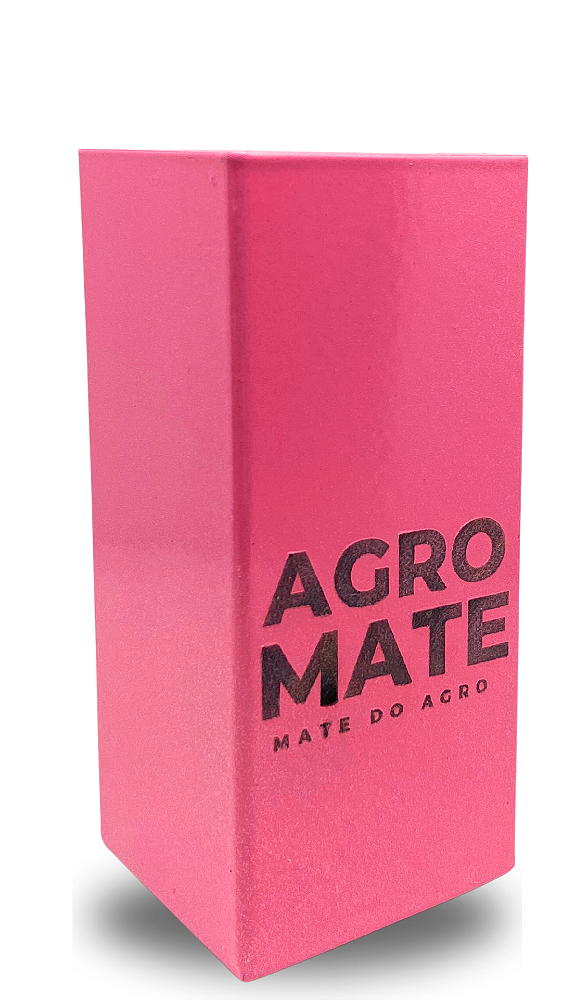 Copo Quadrado inox - Rosa