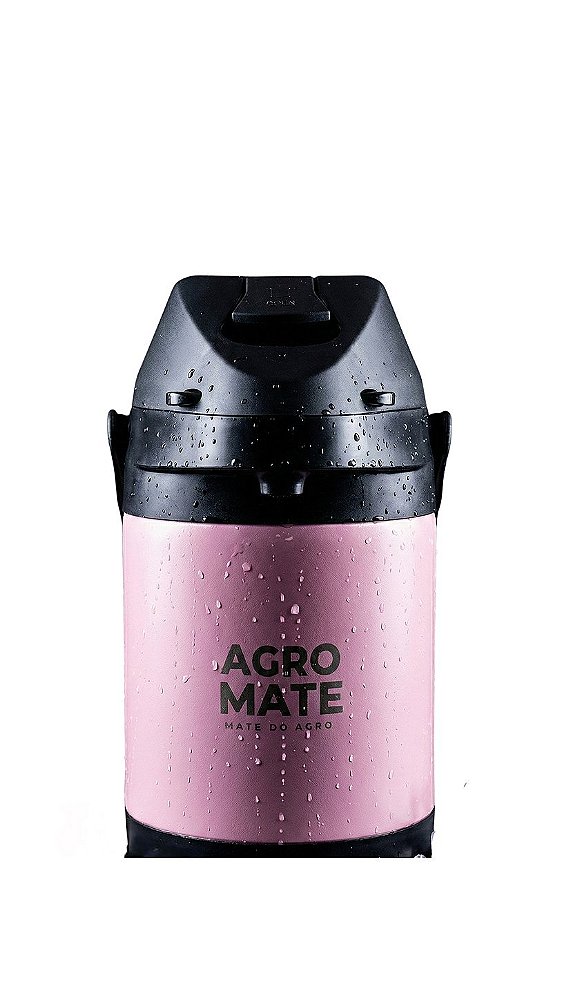 Garrafa Térmica Inox 2,5L Rosa Agro Mate